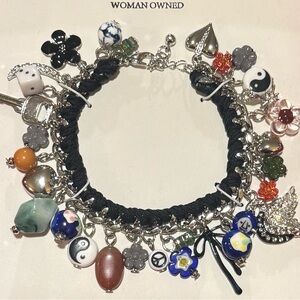 Charming Silver Multicolor Charm Bracelet
